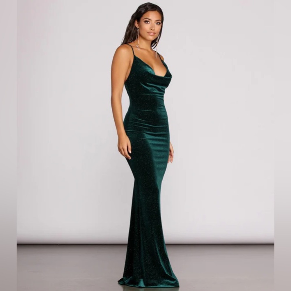 Windsor Jolene Formal Glitter Velvet Dress